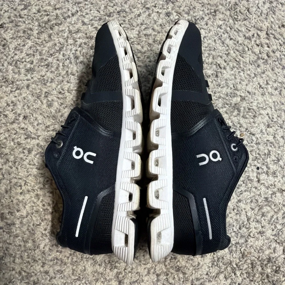 On Cloud 6 Women's Running Shoes Sneakers Size 10 Black/White Speed Laces